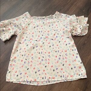 $ Clearance Sale $ ODDY Multicolor Abstract Animal Print Satin Top